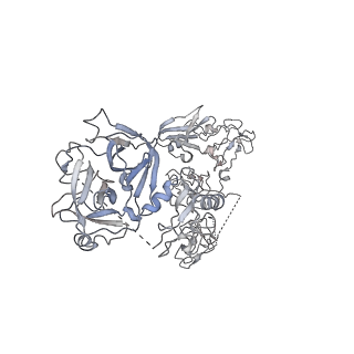 23920_7mo8_A_v1-1
Cryo-EM structure of 1:1 c-MET I/HGF I complex after focused 3D refinement of holo-complex
