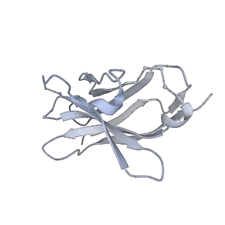 9189_6mph_1_v1-1
Cryo-EM structure at 3.8 A resolution of HIV-1 fusion peptide-directed antibody, DF1W-a.01, elicited by vaccination of Rhesus macaques, in complex with stabilized HIV-1 Env BG505 DS-SOSIP, which was also bound to antibodies VRC03 and PGT122
