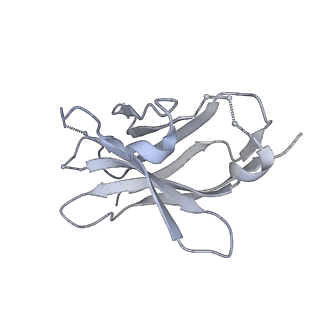 9189_6mph_1_v2-0
Cryo-EM structure at 3.8 A resolution of HIV-1 fusion peptide-directed antibody, DF1W-a.01, elicited by vaccination of Rhesus macaques, in complex with stabilized HIV-1 Env BG505 DS-SOSIP, which was also bound to antibodies VRC03 and PGT122