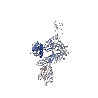 12281_7nda_C_v1-2
EM structure of SARS-CoV-2 Spike glycoprotein (all RBD down) in complex with COVOX-253H55L Fab