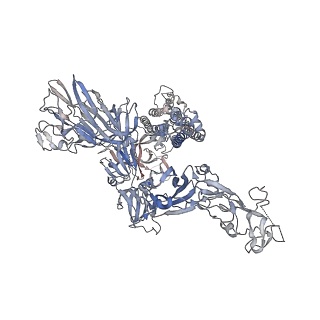 13563_7po5_A_v1-1
Human coronavirus OC43 spike glycoprotein ectodomain in complex with the 47C9 antibody Fab fragment