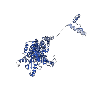 4594_6qmb_B_v1-2
Cryo-EM structure of calcium-bound nhTMEM16 lipid scramblase in nanodisc (closed state)