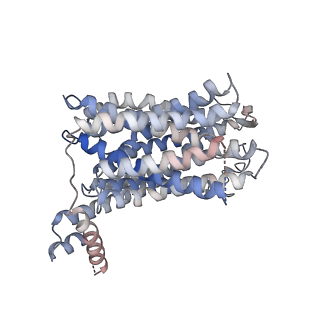 18636_8qsm_A_v1-0
Cryo-EM structure of human SLC15A4 monomer in outward open state in LMNG