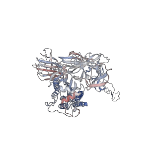 24319_7r8n_A_v1-1
Structure of the SARS-CoV-2 S 6P trimer in complex with neutralizing antibody C051