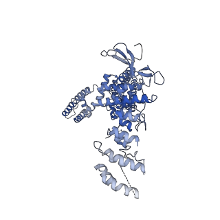 24636_7rqu_A_v1-0
Cryo-EM structure of the full-length TRPV1 with RTx at 4 degrees Celsius, in a closed state, class I