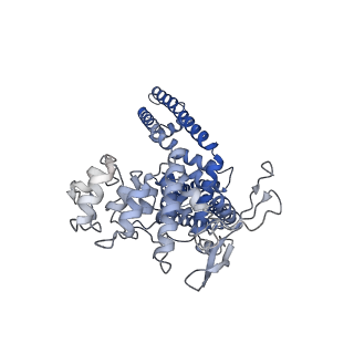 24641_7rqz_B_v1-0
Cryo-EM structure of the full-length TRPV1 with RTx at 48 degrees Celsius, in an open state, class alpha