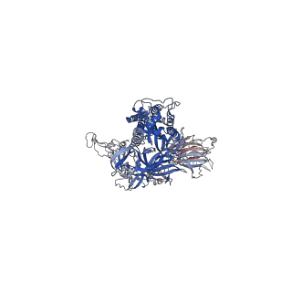 24981_7sbk_A_v1-1
Closed state of pre-fusion SARS-CoV-2 Delta variant spike protein