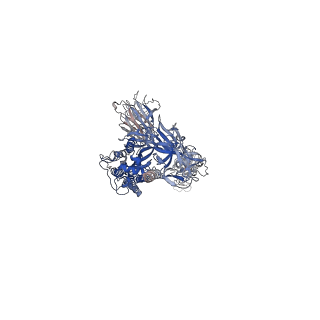 24982_7sbl_A_v1-0
One RBD-up 1 of pre-fusion SARS-CoV-2 Delta variant spike protein