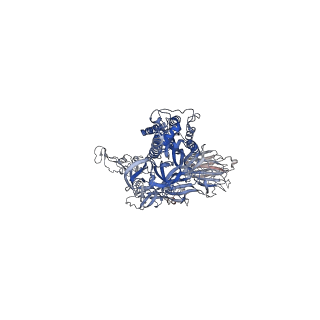 24982_7sbl_B_v2-1
One RBD-up 1 of pre-fusion SARS-CoV-2 Delta variant spike protein