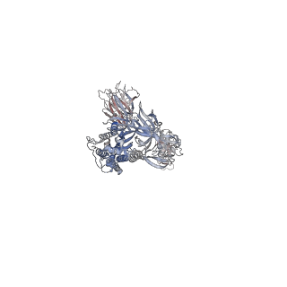 24983_7sbo_A_v1-1
One RBD-up 2 of pre-fusion SARS-CoV-2 Delta variant spike protein