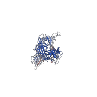 24984_7sbp_C_v1-2
Closed state of pre-fusion SARS-CoV-2 Kappa variant spike protein