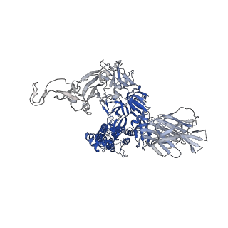 25519_7sy7_C_v1-0
Cryo-EM structure of the SARS-CoV-2 D614G,N501Y,E484K,K417T mutant spike protein ectodomain bound to human ACE2 ectodomain (global refinement)