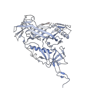 25878_7tfo_A_v1-2
Cryo-EM structure of HIV-1 Env trimer BG505 SOSIP.664 in complex with CD4bs antibody Ab1573