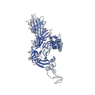 25896_7thk_B_v1-1
Cryo-EM structure of prefusion SARS-CoV-2 spike omicron B.1.1.529 variant