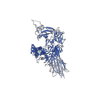 25986_7tlb_B_v1-1
Down-state locked rS2d SARS-CoV-2 spike ectodomain in the RBD-down conformation, State 2