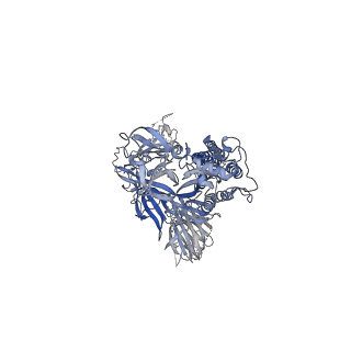 25987_7tlc_A_v1-2
Down-state locked, S2 stabilized rS2d-HexaPro SARS-CoV-2 spike ectodomain in the RBD-down conformation, State 1