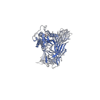 25987_7tlc_C_v1-2
Down-state locked, S2 stabilized rS2d-HexaPro SARS-CoV-2 spike ectodomain in the RBD-down conformation, State 1