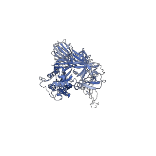 26041_7toy_C_v1-2
Delta (B.1.617.2) SARS-CoV-2 variant spike protein (S-GSAS-Delta) in the 3-RBD-down conformation; Subclassification D6 state
