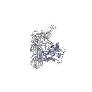 26042_7toz_B_v1-2
Delta (B.1.617.2) SARS-CoV-2 variant spike protein (S-GSAS-Delta) in the 3-RBD-down conformation; Subclassification D7 state