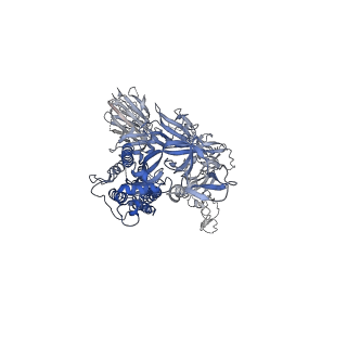 26045_7tp1_C_v1-2
Delta (B.1.617.2) SARS-CoV-2 variant spike protein (S-GSAS-Delta) in the 3-RBD-down conformation; Subclassification D9 state
