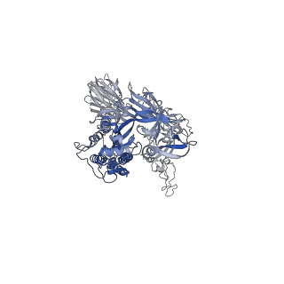 26046_7tp2_C_v1-2
Delta (B.1.617.2) SARS-CoV-2 variant spike protein (S-GSAS-Delta) in the 3-RBD-down conformation; Subclassification D10 state