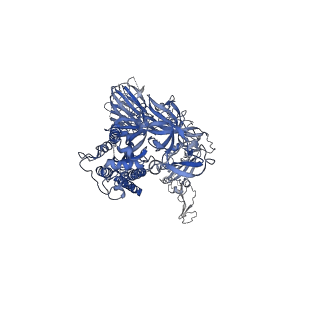26048_7tp8_A_v1-2
Delta (B.1.617.2) SARS-CoV-2 variant spike protein (S-GSAS-Delta) in the 1-RBD-up conformation; Subclassification D12 state