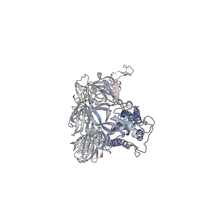 26051_7tpc_C_v1-2
Delta (B.1.617.2) SARS-CoV-2 variant spike protein (S-GSAS-Delta) in the 1-RBD-up conformation; Subclassification D15 state