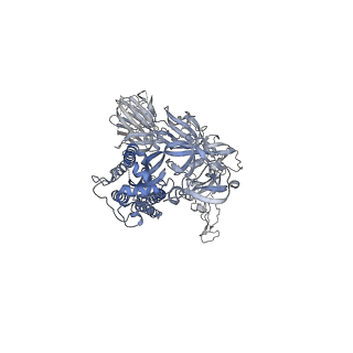 26052_7tpe_A_v1-2
Delta (B.1.617.2) SARS-CoV-2 variant spike protein (S-GSAS-Delta) in the 1-RBD-up conformation; Subclassification D16 state