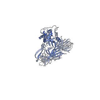 26052_7tpe_B_v1-2
Delta (B.1.617.2) SARS-CoV-2 variant spike protein (S-GSAS-Delta) in the 1-RBD-up conformation; Subclassification D16 state