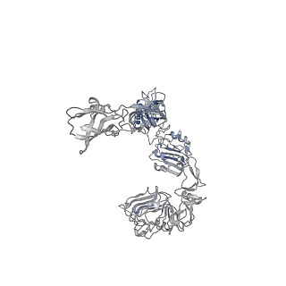 41880_8u4e_A_v1-0
Cryo-EM structure of long form insulin receptor (IR-B) with three IGF2 bound, asymmetric conformation.