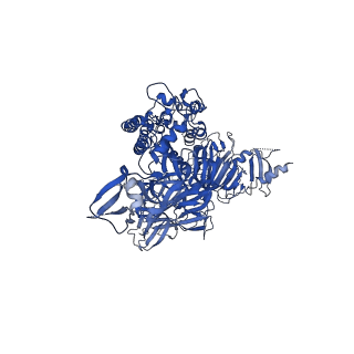 26727_7us6_A_v1-0
Structure of the human coronavirus CCoV-HuPn-2018 spike glycoprotein with domain 0 in the proximal conformation