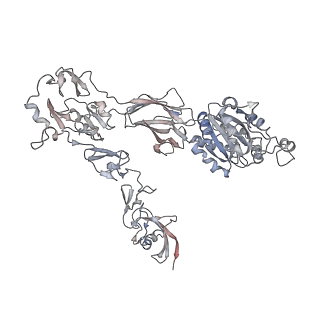 26738_7usl_B_v1-1
Integrin alphaM/beta2 ectodomain in complex with adenylate cyclase toxin RTX751 and M1F5 Fab