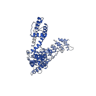 20919_6uw8_B_v1-1
Cryo-EM structure of the human TRPV3 K169A mutant briefly exposed to 2-APB for 3 minutes, determined in lipid nanodisc