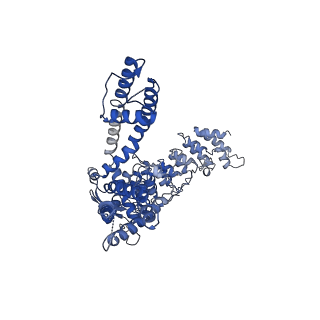 20919_6uw8_B_v1-2
Cryo-EM structure of the human TRPV3 K169A mutant briefly exposed to 2-APB for 3 minutes, determined in lipid nanodisc