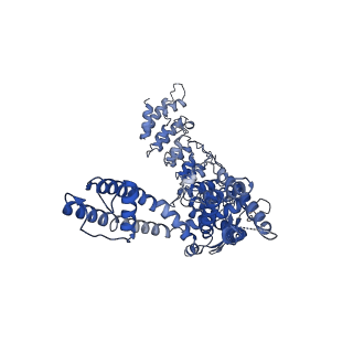 20919_6uw8_C_v1-2
Cryo-EM structure of the human TRPV3 K169A mutant briefly exposed to 2-APB for 3 minutes, determined in lipid nanodisc