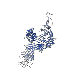 31763_7v79_C_v1-0
Cryo-EM structure of SARS-CoV-2 S-Gamma variant (P.1), one RBD-up conformation 2