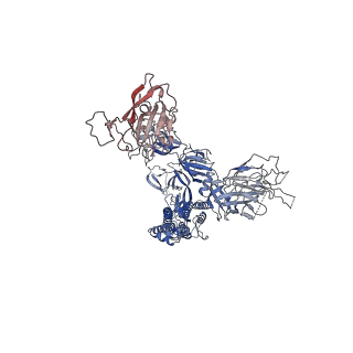 31784_7v7z_B_v1-0
Cryo-EM structure of SARS-CoV-2 S-Beta variant (B.1.351) in complex with Angiotensin-converting enzyme 2 (ACE2) ectodomain, three ACE2-bound form