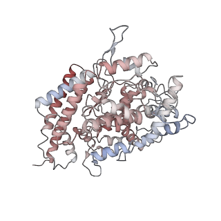31784_7v7z_E_v1-0
Cryo-EM structure of SARS-CoV-2 S-Beta variant (B.1.351) in complex with Angiotensin-converting enzyme 2 (ACE2) ectodomain, three ACE2-bound form