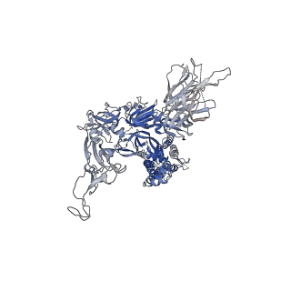 32078_7vq0_A_v1-0
Cryo-EM structure of the SARS-CoV-2 spike protein (2-up RBD) bound to neutralizing nanobodies P86
