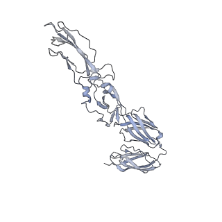 21532_6w2u_A_v1-2
Mayaro Virus glycoprotein E1 ectodomain and glycoportien E2 ectodomain asymmetric unit