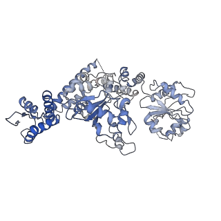 21556_6w6i_F_v1-1
The Mycobacterium tuberculosis ClpB disaggregase hexamer structure in conformation T in the presence of DnaK chaperone and a model substrate