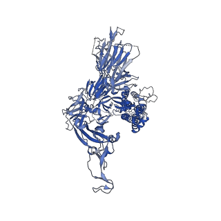 32491_7wgx_B_v1-0
SARS-CoV-2 spike glycoprotein trimer in closed state after treatment with Cathepsin L