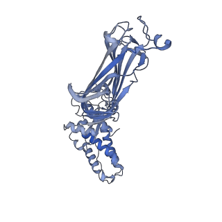 21956_6wxf_C_v1-2
Cryo-EM reconstruction of VP5*/VP8* assembly from rhesus rotavirus particles - Intermediate conformation