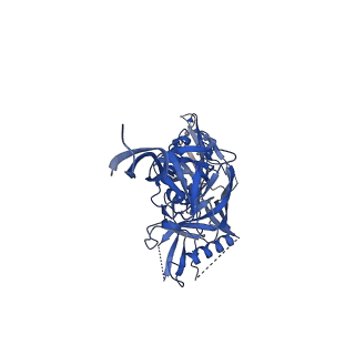 22103_6x97_G_v1-0
Cryo-EM model of HIV-1 Env BG505 SOSIP.664 in complex with rabbit monoclonal antibody 11A fragment antigen binding variable domain