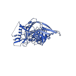 22104_6x98_A_v1-0
Cryo-EM model of HIV-1 Env BG505 SOSIP.664 in complex with rabbit monoclonal antibody 11B fragment antigen binding variable domain