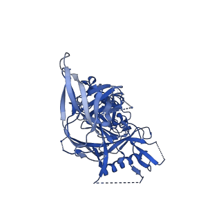 22104_6x98_C_v1-0
Cryo-EM model of HIV-1 Env BG505 SOSIP.664 in complex with rabbit monoclonal antibody 11B fragment antigen binding variable domain