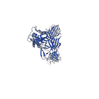 22128_6xcn_A_v1-1
Structure of the SARS-CoV-2 spike glycoprotein in complex with the C105 neutralizing antibody Fab fragment (state 2)