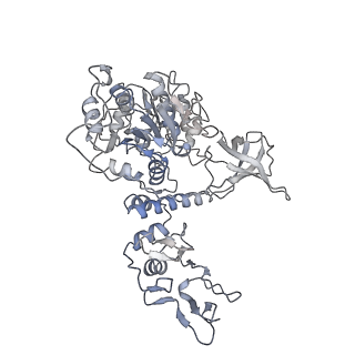 22160_6xez_E_v1-4
Structure of SARS-CoV-2 replication-transcription complex bound to nsp13 helicase - nsp13(2)-RTC