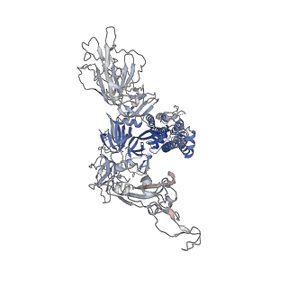 33346_7xoe_C_v1-0
Cryo-EM structure of S glycoprotein encoded by the Covid-19 mRNA vaccine candidate RQ3013 (Prefusion state)