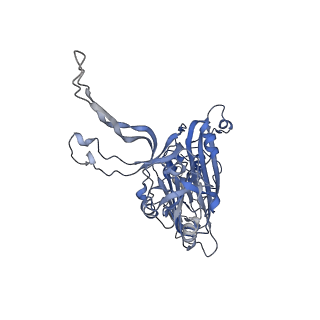 33371_7xpe_B_v1-1
Cryo-EM structure of the T=4 lake sinai virus 2 virus-like capsid at pH 8.5